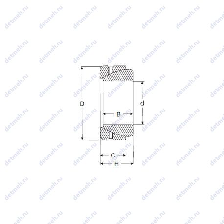 Подшипник GAZ 008 SA чертеж