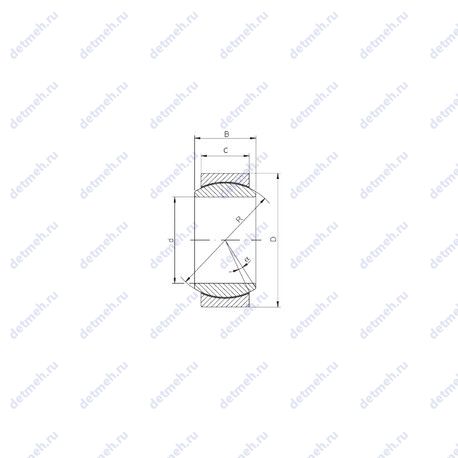 Подшипник GE 006 ECR чертеж