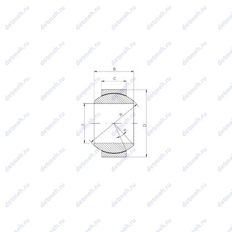 Подшипник GE 006 HCR чертеж