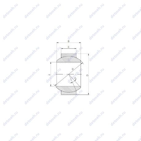 Подшипник GE 010 HS чертеж