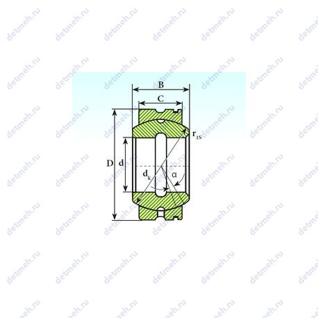 Подшипник GE100XS/K чертеж