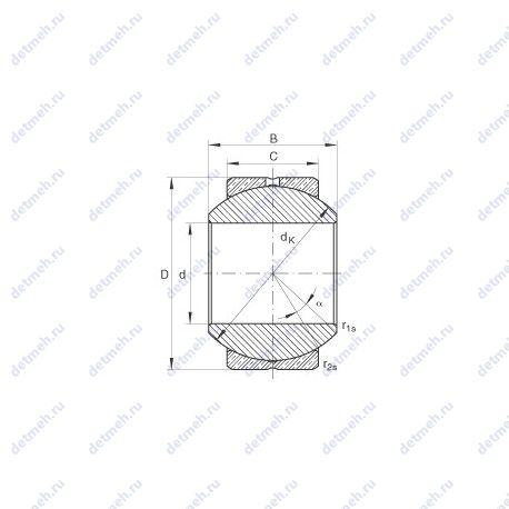 Подшипник GE10-PB чертеж