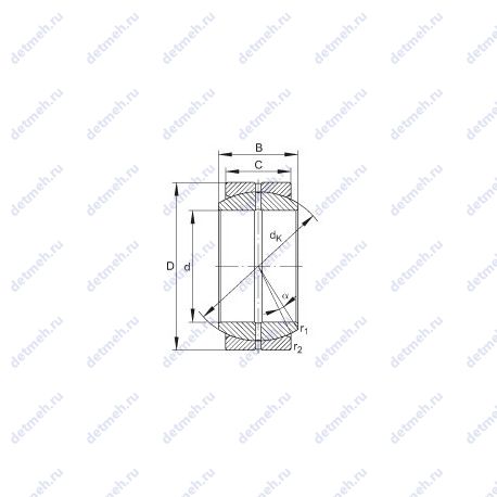 Подшипник GE110DO чертеж