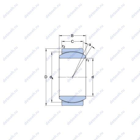 Подшипник GE 12 TXGR чертеж