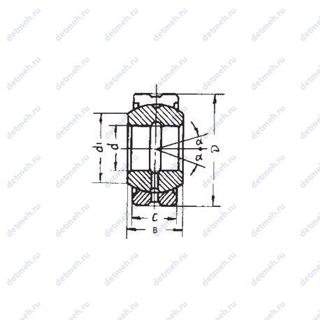 Подшипник GE 200 ES-2RS чертеж