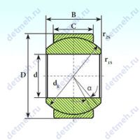 Чертеж подшипника GE 30 SP