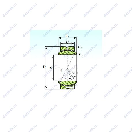 Подшипник GE 320 CP чертеж