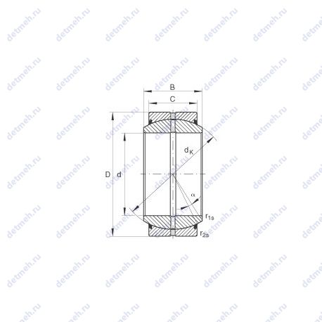 Подшипник GE320DO чертеж