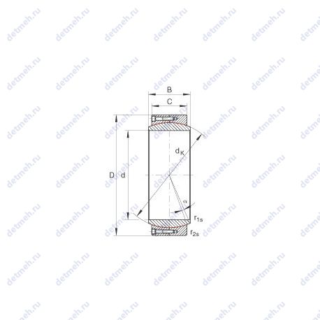 Подшипник GE320DW чертеж