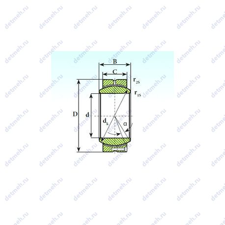 Подшипник GE 340 CP чертеж