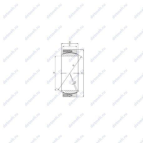 Подшипник GE 340 QCR чертеж