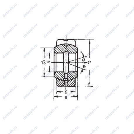 Подшипник GE 35 ES чертеж