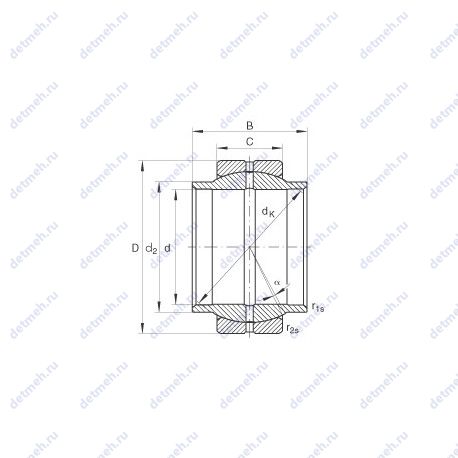 Подшипник GE40-LO чертеж