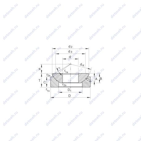 Подшипник GE 45 AX чертеж