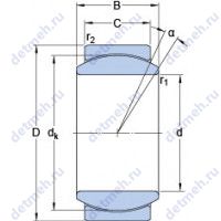 Чертеж подшипника GE 45 CJ2