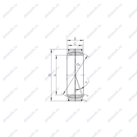 Подшипник GE480DO чертеж