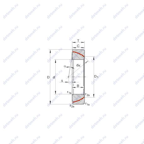 Подшипник GE50-SW чертеж