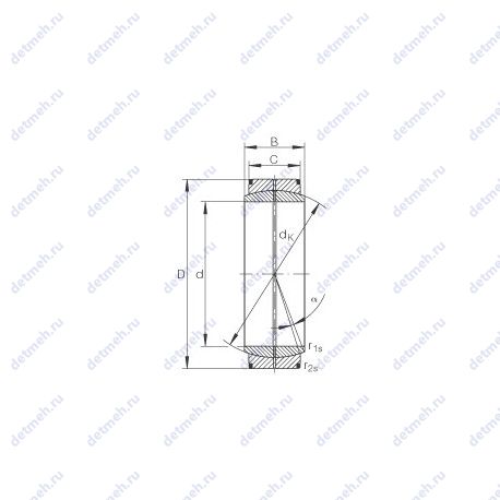 Подшипник GE530DO чертеж