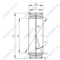 Чертеж подшипника GE530DO