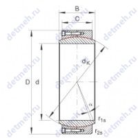 Чертеж подшипника GE560DW