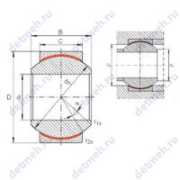 Чертеж подшипника GE 5 PW