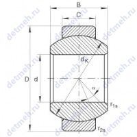 Чертеж подшипника GE6FO
