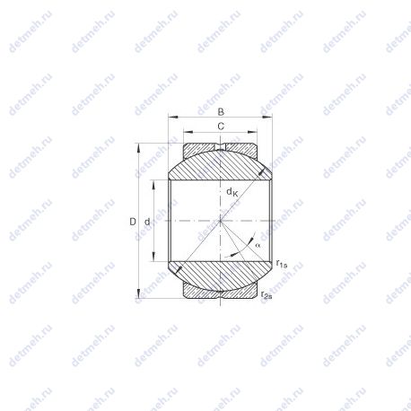 Подшипник GE6-PB чертеж