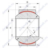 Чертеж подшипника GE6-PW
