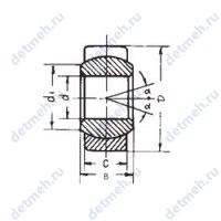 Чертеж подшипника GE 8 E