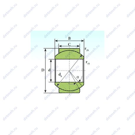 Подшипник GE 8 SP чертеж