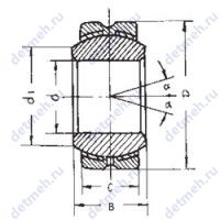 Чертеж подшипника GEBK20S