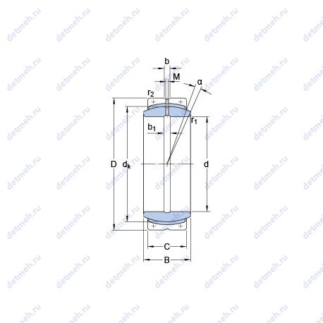 Подшипник GEC 500 FBAS чертеж