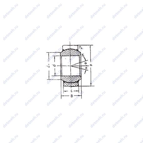 Подшипник GEEM60ES-2RS чертеж
