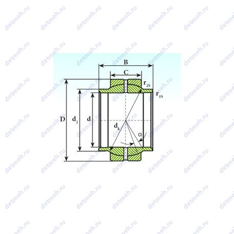 Подшипник GEEW25ES чертеж