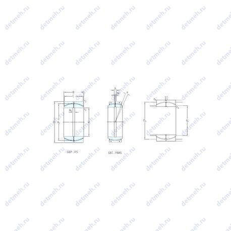 Подшипник GEP 560 FS чертеж