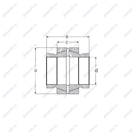 Подшипник GEZM 300 ES чертеж