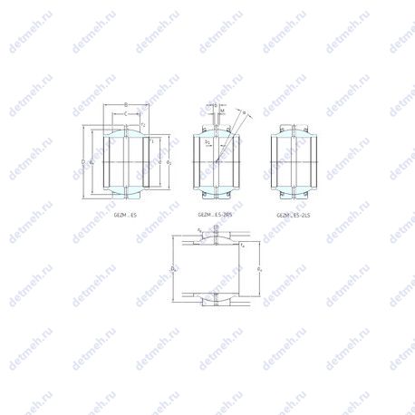 Подшипник GEZM 600 ES чертеж