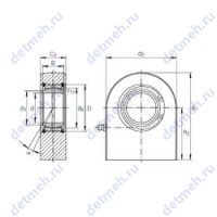 Чертеж подшипника GF 120 DO