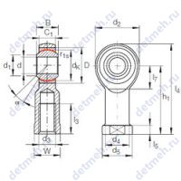 Чертеж подшипника GIPFL 10 PW