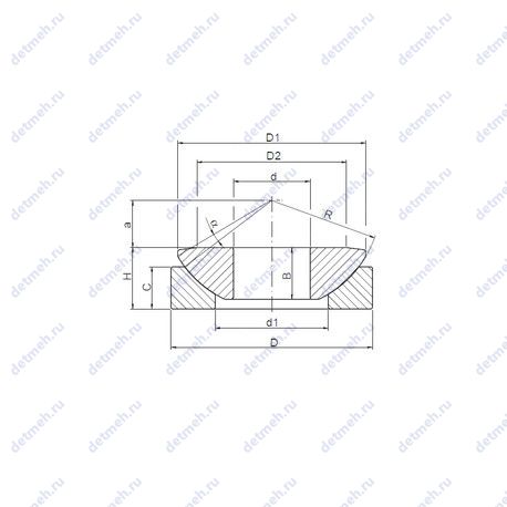 Подшипник GW 010 чертеж