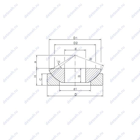 Подшипник GW 015 чертеж