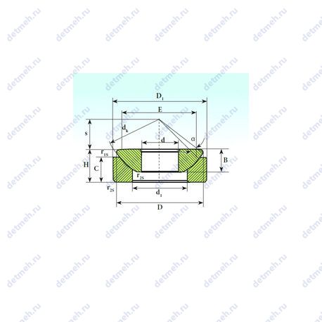 Подшипник GX 100 CP чертеж