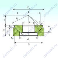 Чертеж подшипника GX 100 CP