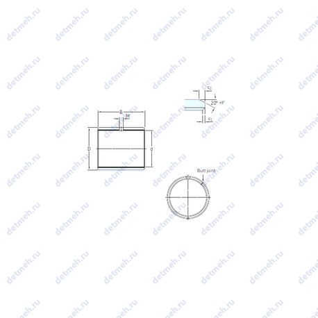 Подшипник PCM 100105115 M чертеж