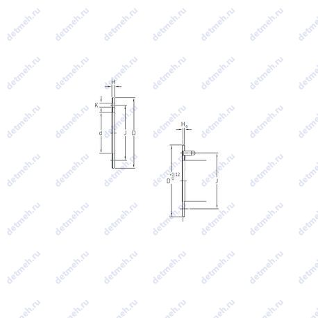 Подшипник PCMW 527802 E чертеж
