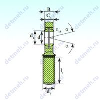 Чертеж подшипника SA6E