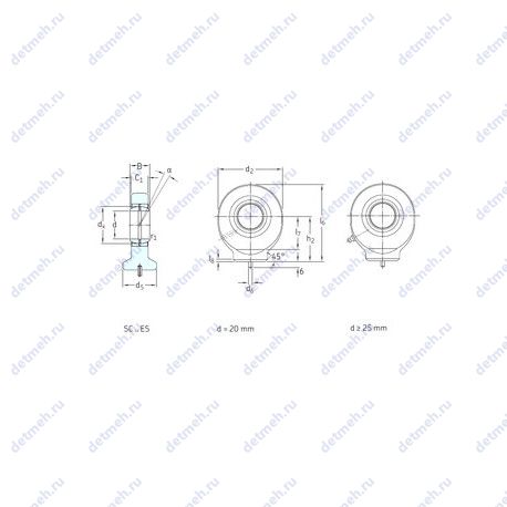 Подшипник SC45ES чертеж