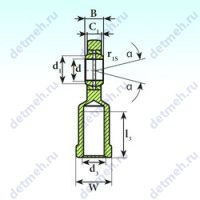 Чертеж подшипника SI40ES