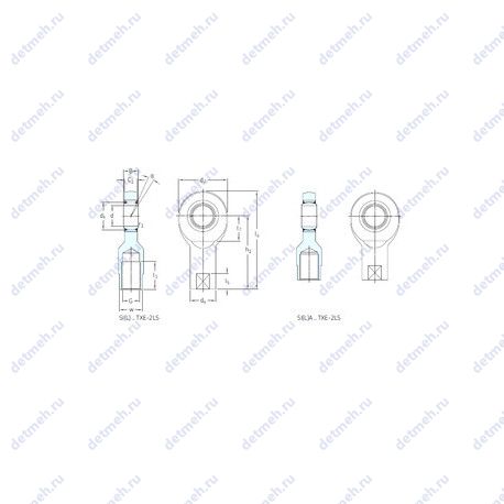 Подшипник SI40TXE-2LS чертеж