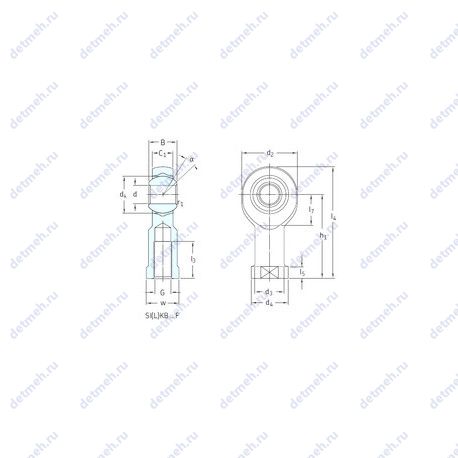 Подшипник SIKB10F/VZ019 чертеж